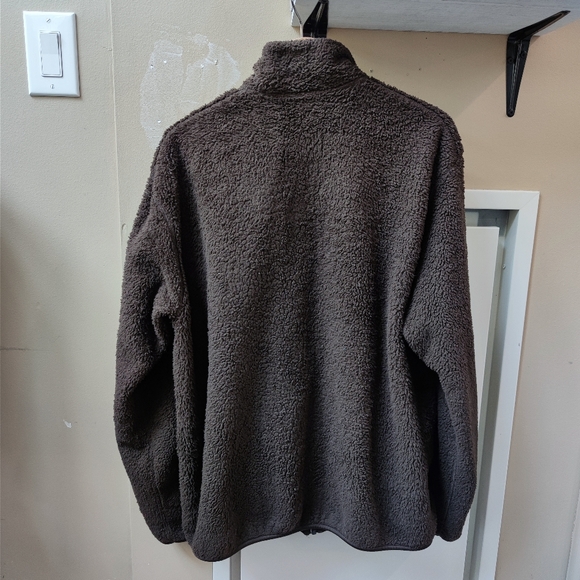 UNIQLO 2019 Fluffy Yarn Fleece Full-zip Jacket Dark Brown L size - Picture 5 of 12